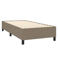 Boxspring met matras stof taupe 90x200 cm - thumbnail