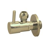 Best Design Hoekstopkraan Solara met Rozet 3/8 x 10 mm Mat Goud - thumbnail