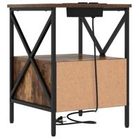 Nachtkastje Gerookt eiken 41,5 x 40,5 x 55 cm Bewerkt hout - thumbnail