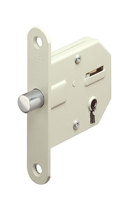 Lips 2084 Kastslot | DM50mm | S | voorplaat staal gelakt 20x107mm afgerond | verschillend sluitend | sluitplaat SPT2084/4S | DR 1+2+3+4 - A000325609 - thumbnail