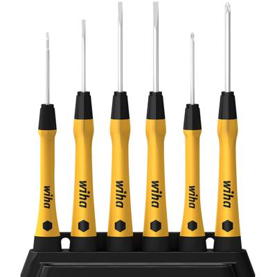Wiha Set precisieschroevendraaiers | 6 delig | sleuf/PH | ESD | 1 stuk - 43707 43707