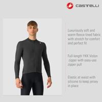 Castelli Espresso thermal jersey lange mouw light black heren XXL - thumbnail