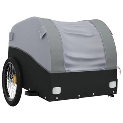 Fietstrailer 30 kg ijzer zwart en grijs - thumbnail