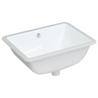 VidaXL Wastafel rechthoekig 52x38,5x19,5 cm keramiek wit - thumbnail