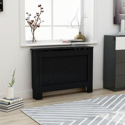 Radiatorombouw 112x19x81,5 cm MDF zwart
