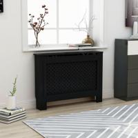 VidaXL Radiatorombouw 112x19x81,5 cm mdf zwart - thumbnail