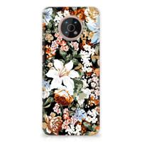 TPU Case voor Nokia G50 Dark Flowers - thumbnail