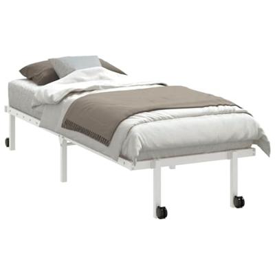 Bedframe zonder matras opvouwbaar 80x200 cm staal wit Bedframe zonder matras opvouwbaar 80x200 cm staal wit