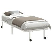 Bedframe zonder matras opvouwbaar 80x200 cm staal wit - thumbnail