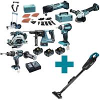 Makita DLX6078TJ2 Accu Combiset 6-delig met Trolley 18V 5.0Ah in Mbox - thumbnail