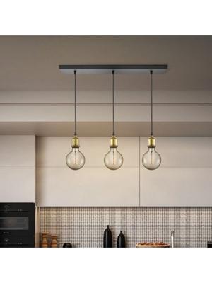 Strijkijzersnoer zwart 3-aderig per meter