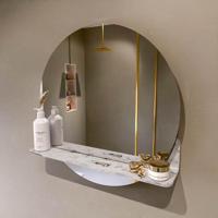 MONDIAZ SPOT spiegel rond 60cm met Spiegelplanchet kleur Glace. - thumbnail