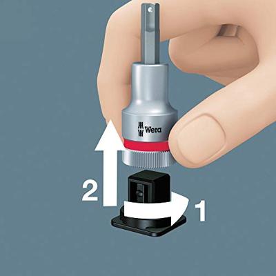 Wera 8740 B HF Binnenzeskant Zyklop Bitdop met 3/8"-aandrijving met vasthoudfunctie, 8,0 x 38,5 mm - 1 stuk(s) - 05003039001