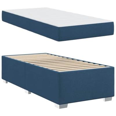 Bedframe met matras Blauw 90 x 200 cm Stof