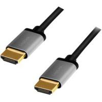 LogiLink CHA0101 HDMI kabel 2 m HDMI Type A (Standaard) Zwart, Grijs - thumbnail