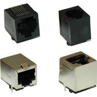 encitech RJJ-88NF-V RJ45-connector 2101-0110-13 Bus, inbouw verticaal Aantal polen (sensoren) 8P8C Zwart 1 stuk(s) - thumbnail