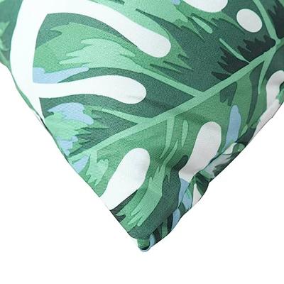 Bankkussens 4 st bladpatroon 60x60 cm stof