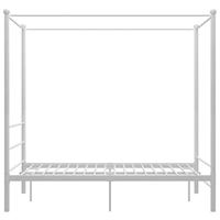 Hemelbedframe metaal wit 140x200 cm - thumbnail
