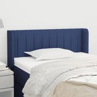 Hoofdbord met randen 83x16x78/88 cm stof blauw - thumbnail