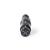 XLR-Connector | XLR 3-pins female | Zwart - thumbnail