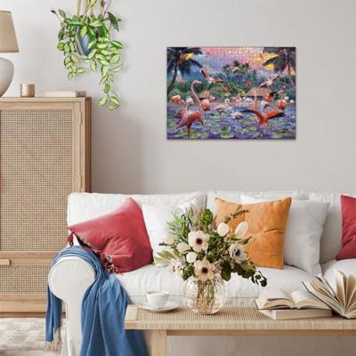 Ravensburger legpuzzel roze flamingo&apos;s, 1000st.