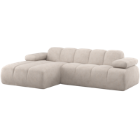 WOOOD Mojo chaise longue bank links ribstof ecru - thumbnail