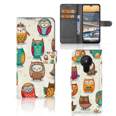 Nokia 5.3 | Telefoonhoesje | Met pasjeshouder | Vrolijke Uilen