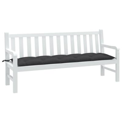 Tuinbankkussen 180x50x7 cm stof gemleerd antracietkleurig Tuinbankkussen 180x50x7 cm stof gemleerd antracietkleurig