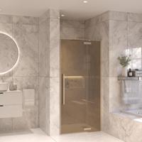 Nisdeur Set Sanivo Vigo Champagne Glas 80x200 Chroom - thumbnail