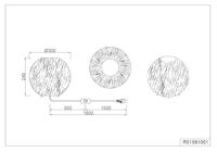 Trio Stoffen tafellampFurry crème Ø 30cm - R51581001 - thumbnail