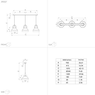 Stars of Light Grijze 3L hanglampEstepona 107cm - 390227