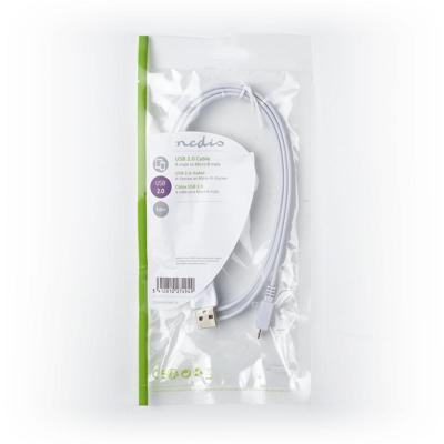 Nedis CCGP60410WT10 Platte Usb 2.0-kabel A Male - Micro-b Male 1,0 M Wit