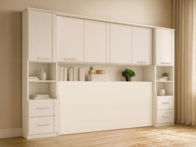 Brugkast RIGA 160 cm wit met achtergrond plank