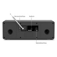 TechniSat DigitRadio 4 Stereo DAB Radio (DAB+, FM, Bluetooth, hoofdtelefoonaansluiting, AUX-ingang, wekker, OLED-display, 20 Watt RMS, Elac luidspreker), Zwart - thumbnail
