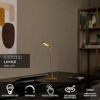 Lucide LAVALE - Bureaulamp - LED Dimb. - 1x3W 2700K - Okergeel - thumbnail