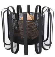 Kester vuurkorf zwart Fire Pit Staal Diameter 55cm Terrasverwarming Sfeerhaard - thumbnail