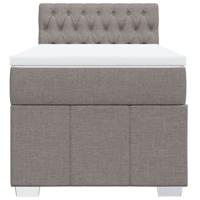 Boxspring met matras stof taupe 80x200 cm - thumbnail