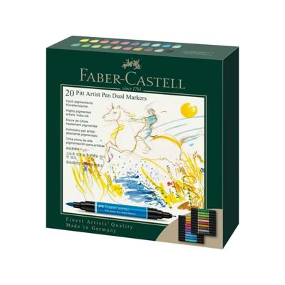 Faber Castell Tekenstift Pitt Artist Pen duo marker - etui a 20 stuks
