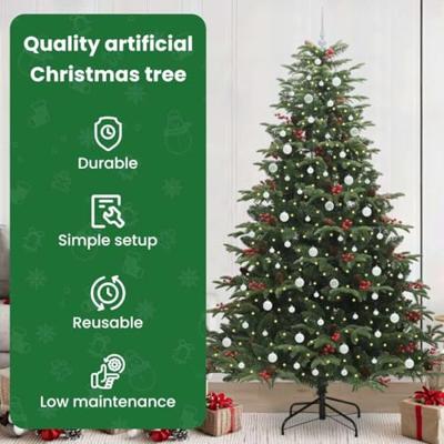 VidaXL Kunstkerstboom groen 240 cm pvc en metaal en plastic