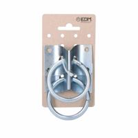 Parkeerstation voor honden EDM 85244 Zilverkleurig 70 x 45 mm Plaat Ringen (2 Stuks) - thumbnail