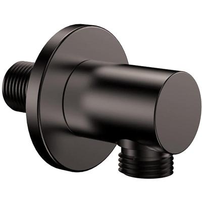 Wiesbaden Wandaansluitbocht Gunmetal 1/2 Inch - Rond Design