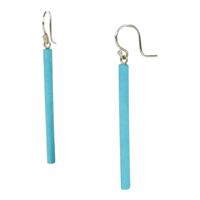 Katoenen Oorbellen "Sticks" (Turquoise) - thumbnail