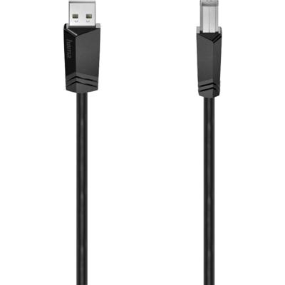 Hama USB-KABEL, USB 2.0, 480 MBIT/S, 3,00 M Kabel Zwart