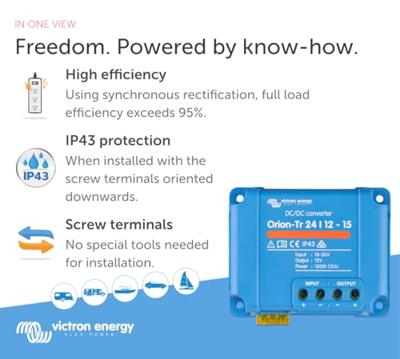 Victron Energy Orion-Tr 24/12-15 DC/DC-converter 24 V/DC - 12.5 V/DC/20 A 120 W