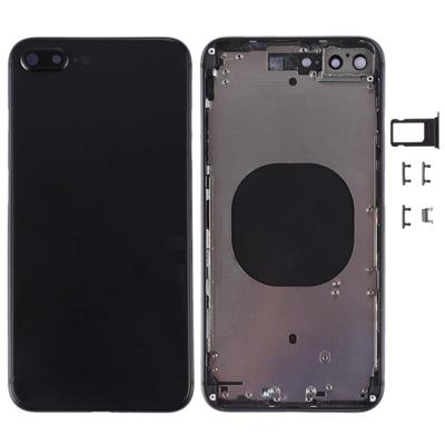Plus huisvesting backcover voor iPhone 8 (zwart)