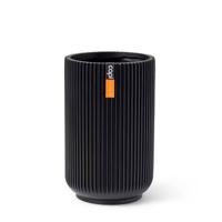 Vaas hoog Groove H26.5 cm zwart bloembpot Capi Europe - Capi europe - thumbnail