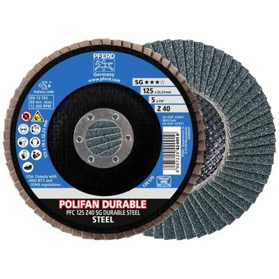 PFERD TOOLS 67782124 Lamellenschuurschijf Diameter 125 mm Boordiameter 22.23 mm Staal 10 stuk(s)