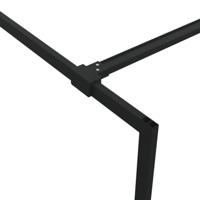 VidaXL Inloopdouchewand 80x195 cm transparant esg-glas zwart - thumbnail