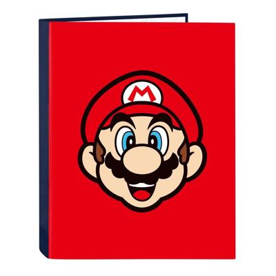 Ringmap Super Mario Mamma mia Rood Marineblauw A4 26.5 x 33 x 4 cm