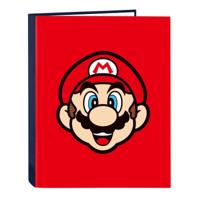 Ringmap Super Mario Mamma mia Rood Marineblauw A4 26.5 x 33 x 4 cm - thumbnail